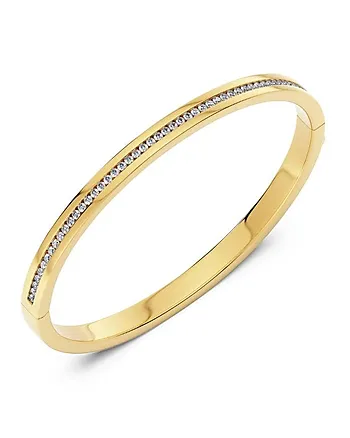 Josefin armring i forgylt stål, L