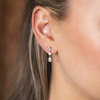Bilde nummer 4 av Pan Jewelry, Øredobber i 585 gult gull med zirkonia