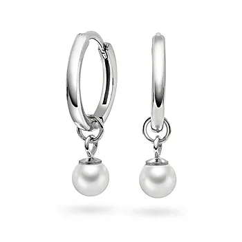 Pan Jewelry, Øredobber i 925 sølv med syntetisk perle