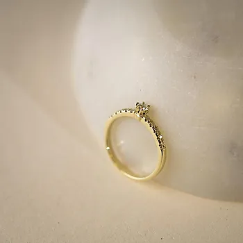 Bilde nummer 2 av Vida diamantring i 585 gult gull 0,20 ct