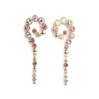 Sweet Droplets øredobber i forgylt messing med krystall