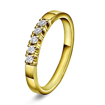 Sonja alliansering i 585 gult gull med 0,15 ct TWVS