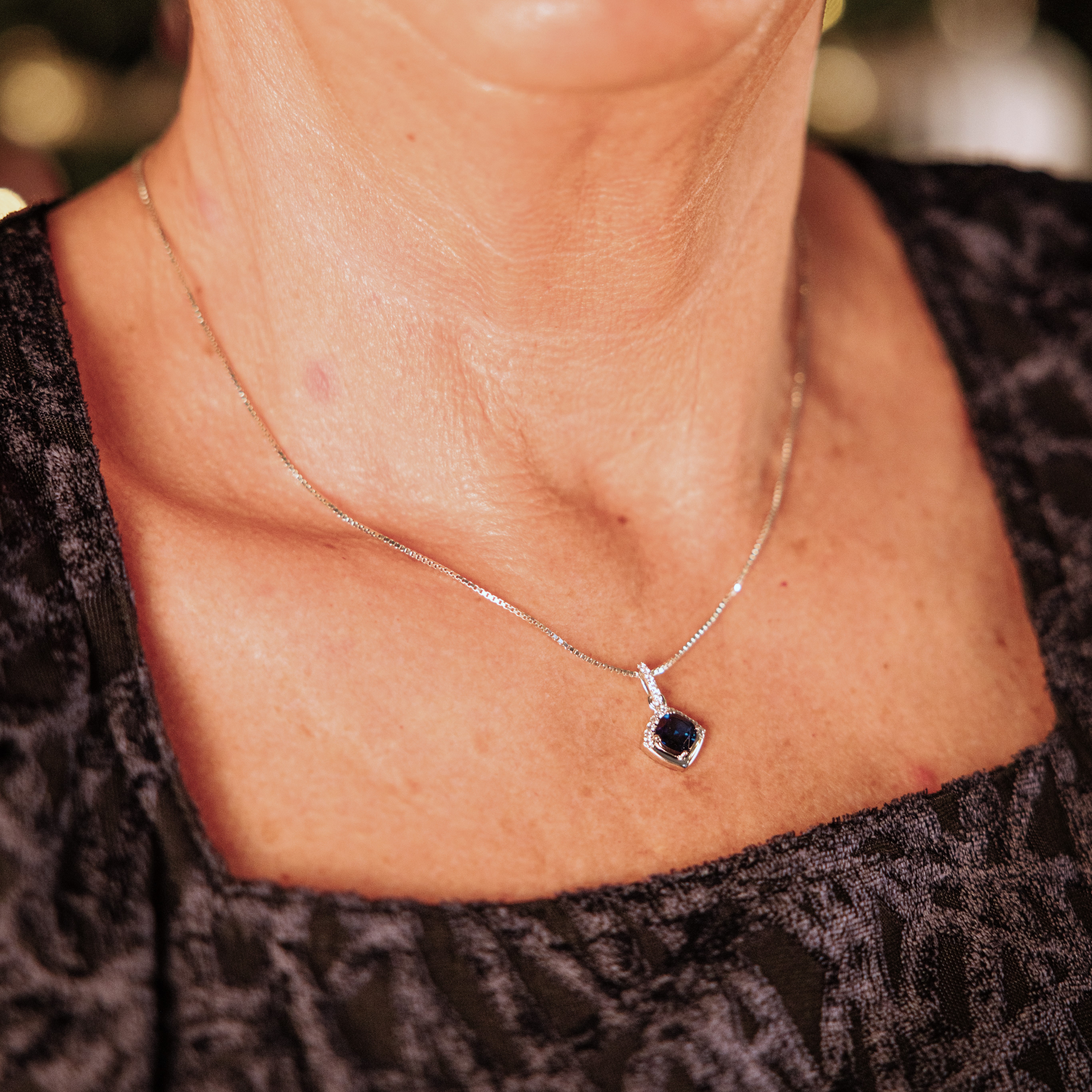 Bilde nummer 2 av Pan Jewelry, Smykke i 925 sølv med blå zirkonia