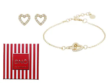 Carol smykkesett i forgylt messing med hjerte