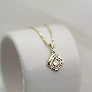 Bilde nummer 4 av Pan Jewelry, Anheng i 585 gult gull med zirkonia