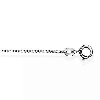Pan Jewelry, Veneziansk kjede i 375 hvitt gull 0,7 mm, 42-50 cm