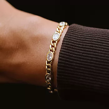 Bilde nummer 4 av Pan Jewelry, Armbånd i forgylt sølv med zirkonia