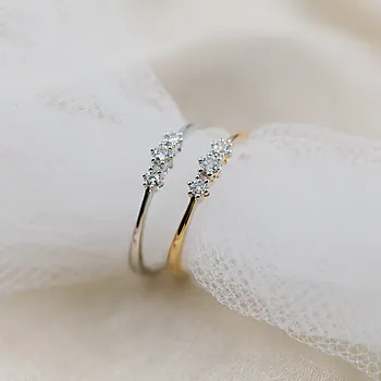 Bilde nummer 4 av Nora diamantring i 375 gult gull 0,09 ct