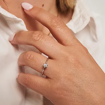 Bilde nummer 2 av Vida diamantring i 585 hvitt gull 0,20 ct