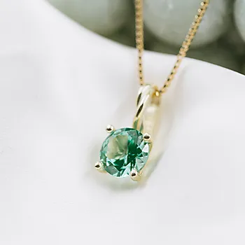 Bilde nummer 3 av Pan Jewelry Drops, Anheng i 585 gult gull med syntetisk Spinell