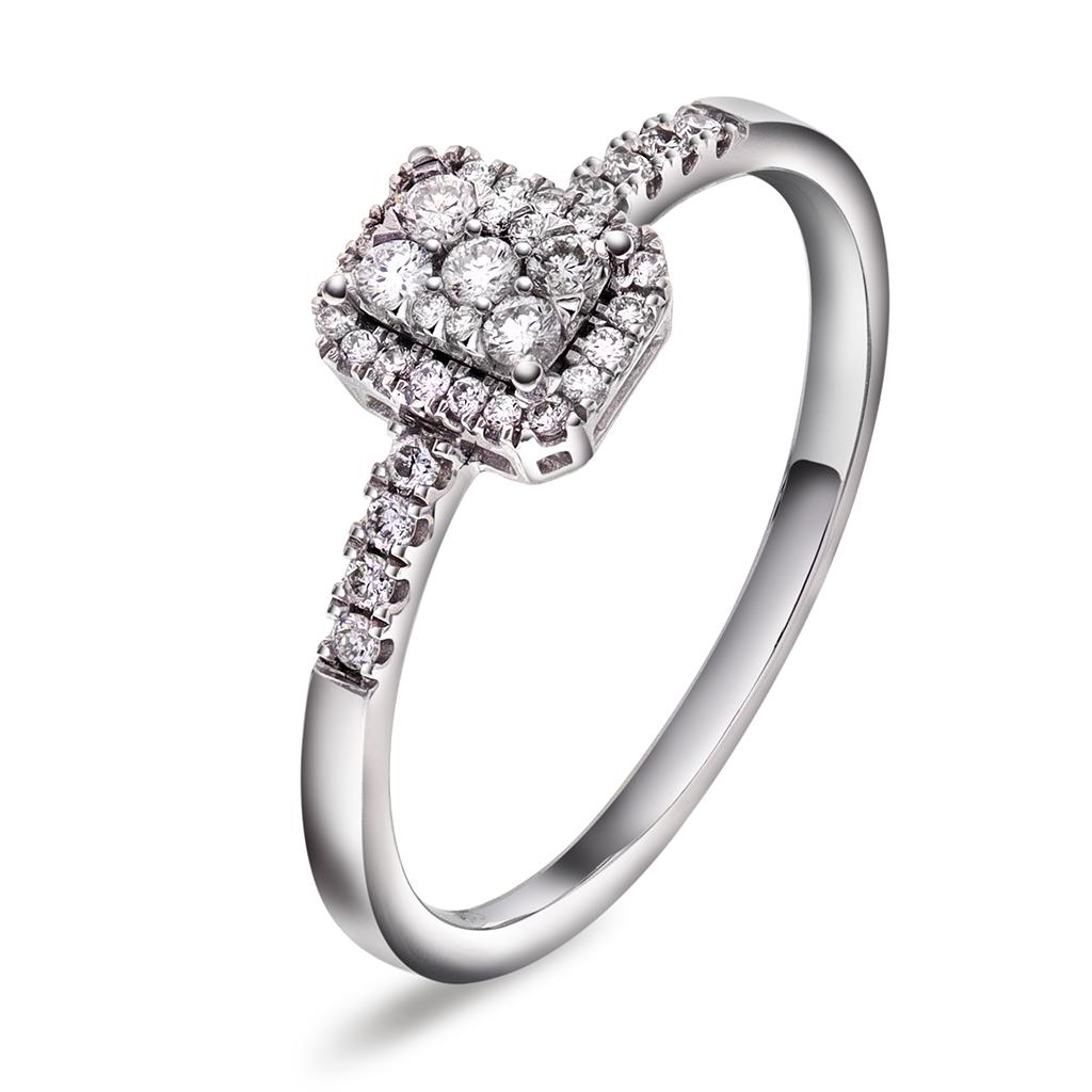 Ring i gull med diamant 0,33 ct WP, størrelse Ring i gull med diamant 0,33 ct WP, Str. 50