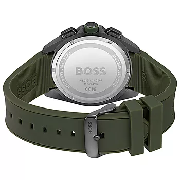 Bilde nummer 3 av Hugo Boss, Volane herreklokke i stål med grønn silikonrem