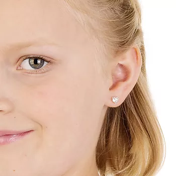 Bilde nummer 2 av Blomdahl, Øredobber i medisinsk plast med klare Swarovski krystaller