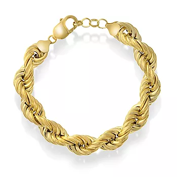Cordel armbånd i forgylt sølv, 22 cm