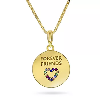 Pan Jewelry, Smykke i 925 forgylt sølv med zirkonia med teksten "FOREVER FRIENDS"