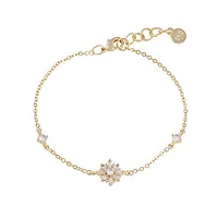 ICON armbånd i forgylt messing med zirkonia