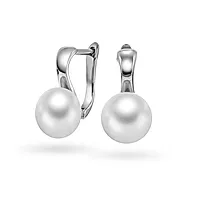 Pan Jewelry, Øredobber i 925 sølv med syntetisk perle