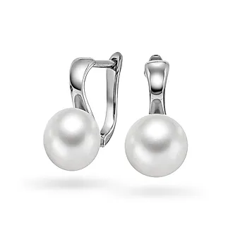 Pan Jewelry, Øredobber i 925 sølv med syntetisk perle