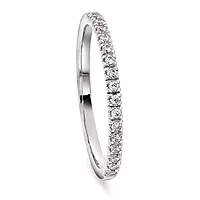 Moments by Pan Jewelry, Diamantring Promise i 585 hvitt gull 0,14 CT | 1,6 mm bredde