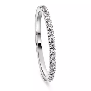 Moments by Pan Jewelry, Diamantring Promise i 585 hvitt gull 0,14 CT | 1,6 mm bredde
