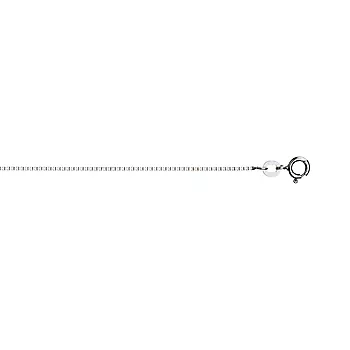 Veneziansk kjede i 925 rhodinert sølv 1 mm, 34-60 cm