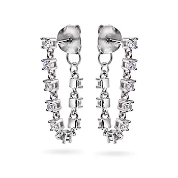 Zela øredobber i 925 sølv med zirkonia