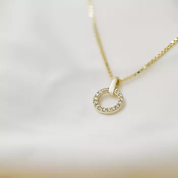 Bilde nummer 4 av Pan Jewelry, Smykkesett i 925 sølv med zirkonia og åpen sirkel