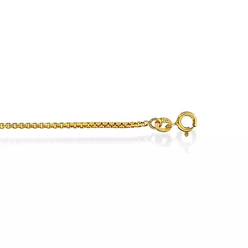 Pan Jewelry, Veneziansk kjede i 925 forgylt sølv 1,5 mm, 45-80 cm