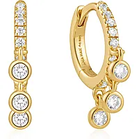 Øreringer i 925 forgylt sølv med zirkonia