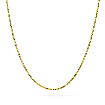 Hvete kjede i 925 forgylt sølv, 45 cm