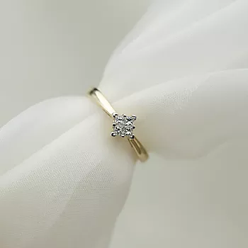 Bilde nummer 3 av Pan Jewelry, Diamantring i 585 gult gull 0,20 ct