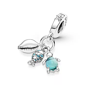 Bilde nummer 3 av Pandora Moments, Charm i 925 sølv med fisk,skilpadde og konkylie