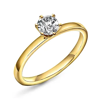 Contessa LAB diamantring 585 gult gull 0,50 ct