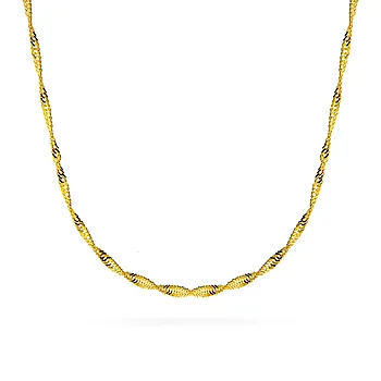 Pan Jewelry, Singapore kjede i 585 gult gull, 45 cm