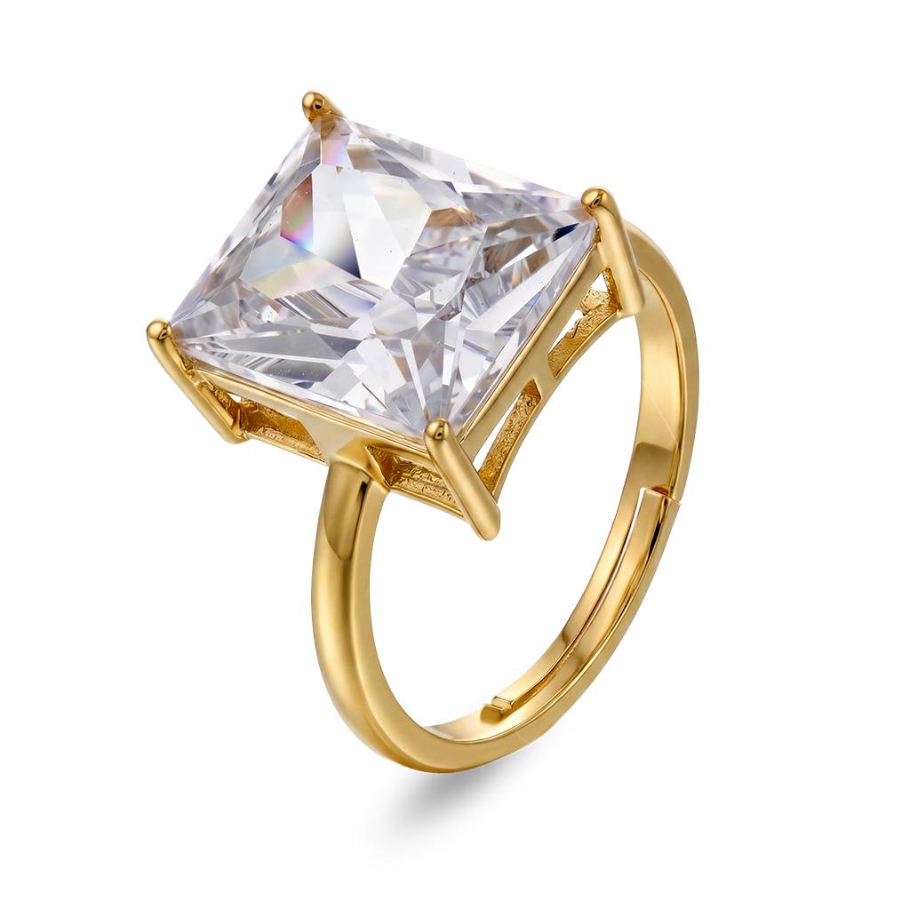 Spotlight ring i 925 forgylt sølv, størrelse Bold ring i 925 forgylt sølv, Str. 54