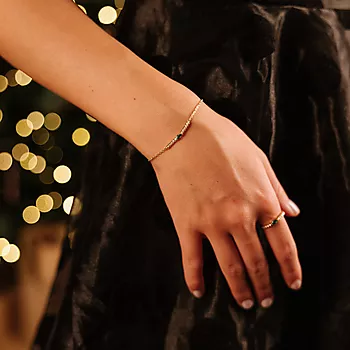 Bilde nummer 2 av Pan Jewelry, Ring i forgylt 925 sølv med grønn zirkonia
