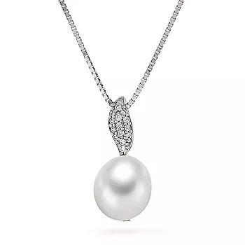 Pan Jewelry, Smykke i 925 sølv med ferksvannsperle og zirkonia