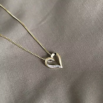 Bilde nummer 2 av Pan Jewelry, Anheng i 585 gult gull med hjerte og zirkonia