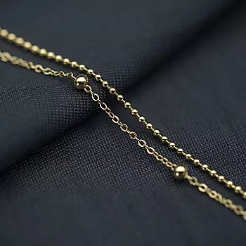 Bilde nummer 3 av Pan Jewelry, Ankelkjede til barn i forgylt 925 sølv med 2 rader