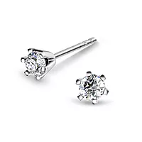 Olivia øredobber i 585 hvitt gull med diamant 0,40 ct