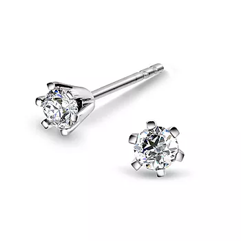 Olivia øredobber i 585 hvitt gull med diamant 0,40 ct