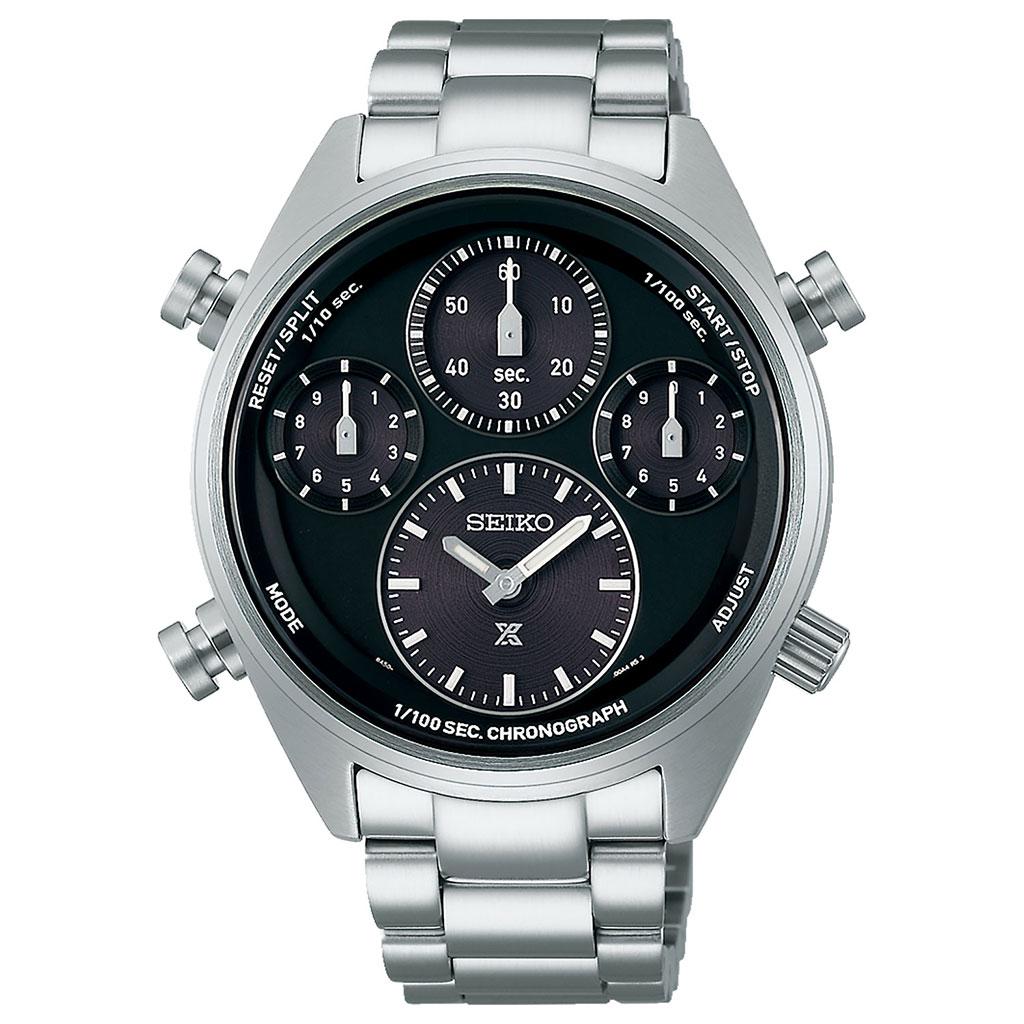Seiko, Prospex Speedtimer Solar herreklokke med stållenke og kronograf