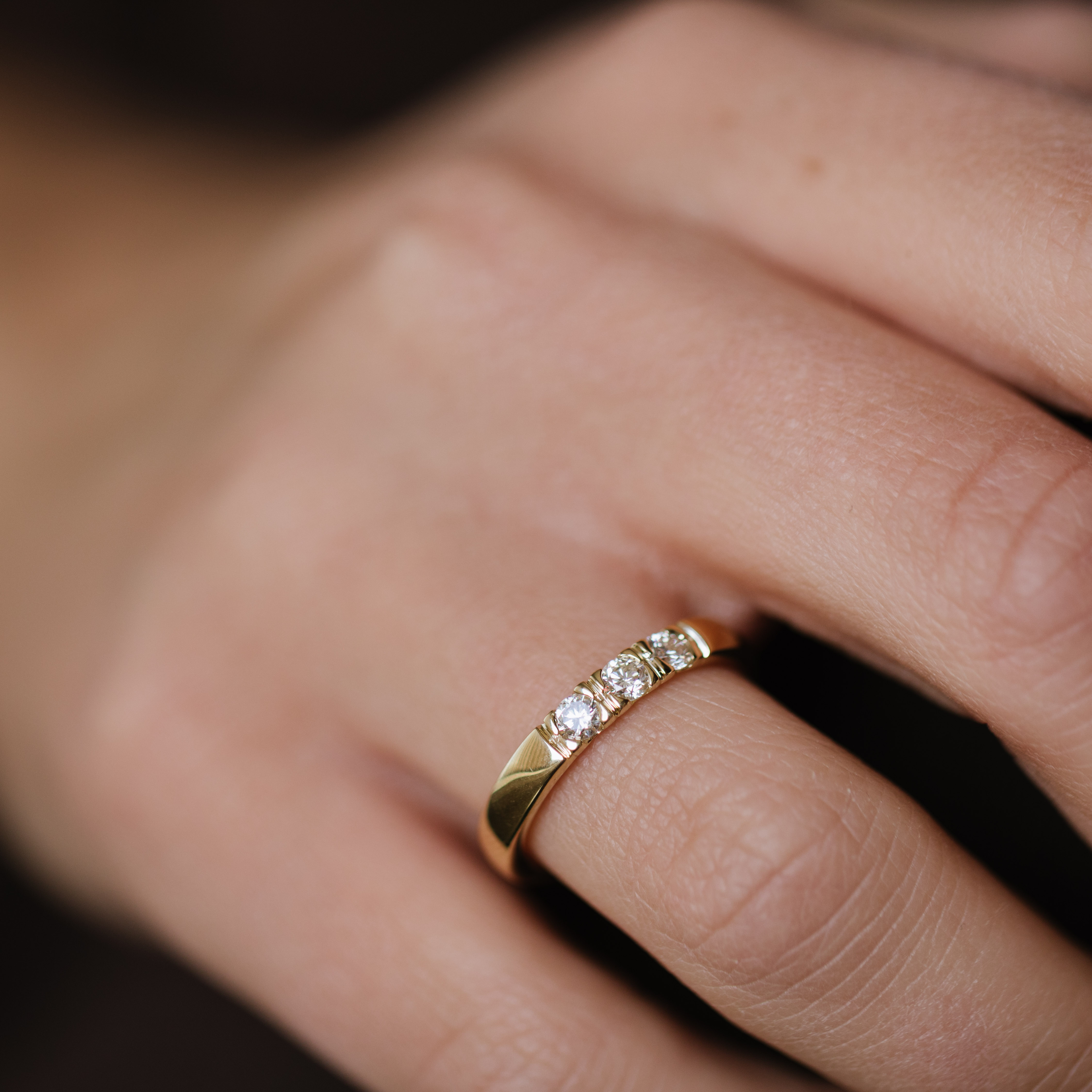 Bilde nummer 2 av Pan Jewelry, Lady alliansering i 585 gult gull med diamanter 0,30 ct TWSI