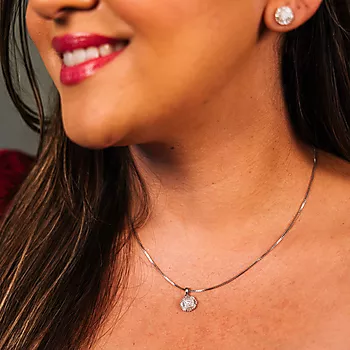 Bilde nummer 2 av Pan Jewelry, Anheng i 585 hvitt gull med diamanter 0,25 ct