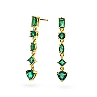 Pan Jewelry, Viva Vegas øredobber i forgylt 925 sølv med grønn zirkonia