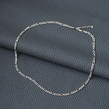 Bilde nummer 2 av Pan Jewelry, Figaro kjede i rhodinert 925 sølv 3,5 mm, 45-60 cm