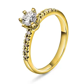 Vida diamantring i 585 gult gull 0,60 ct