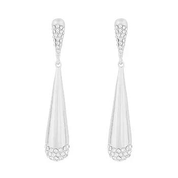 Veil øredobber i messing med zirkonia