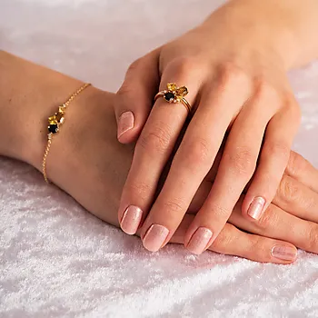 Bilde nummer 2 av Pan Jewelry, Ring i forgylt 925 sølv med gylne zirkonia
