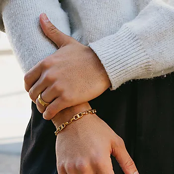 Bilde nummer 2 av Armbånd i forgylt stål